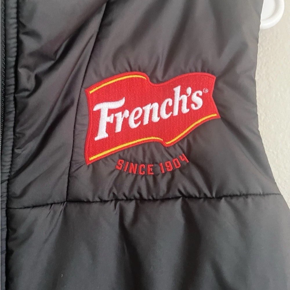 The North Face Women’s Black Puffer Winter Vest Large French’s Logo - Picture 3 of 5
